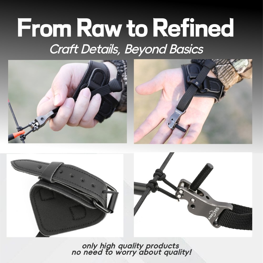 Compound Bow Release Adjustable Archery Caliper Releaser Aid Target Shooting