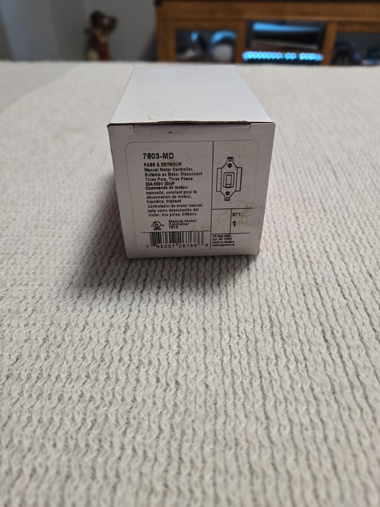 Legrand, 7803-MD, Manual Controller Switch, 3-Phase, 30a, 600v, 20HP
