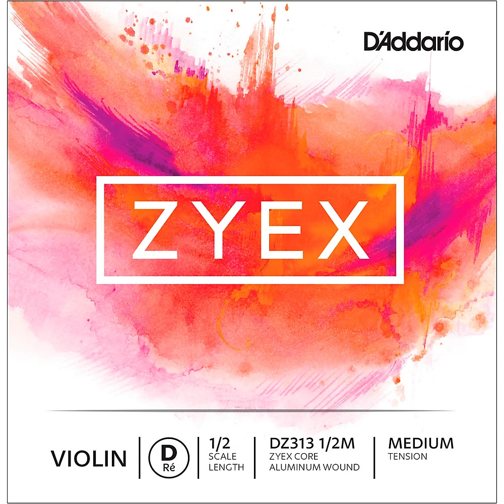 D'Addario Zyex Series Violin D String 1/2 Size