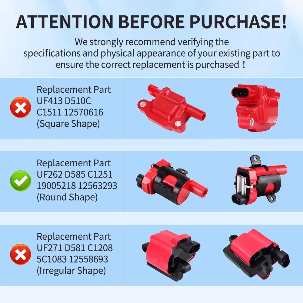 High Performance Ignition Coil Pack and Spark Plug Wire Set for Chevy Avalanc...