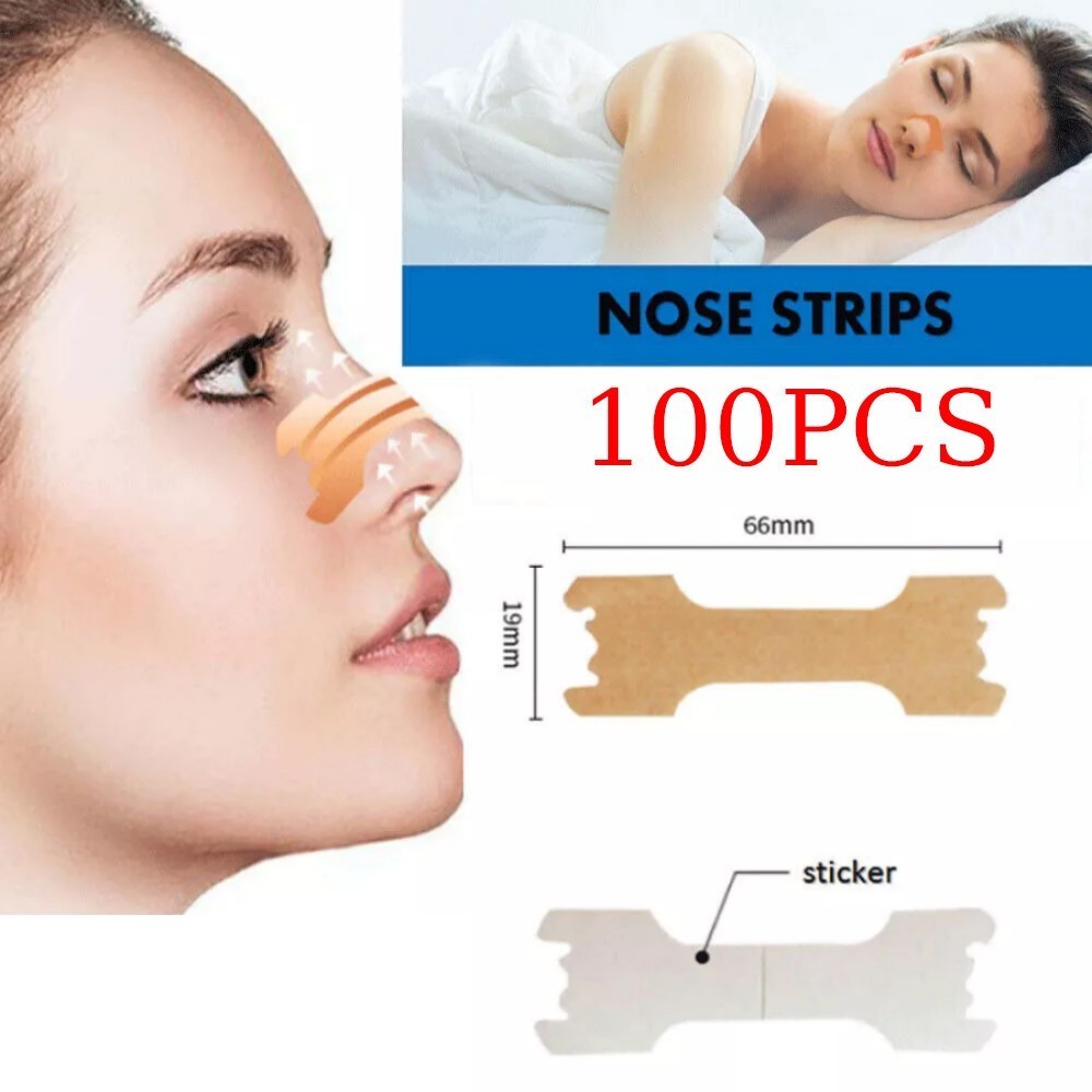 NASAL STRIPS Breathe Nose Better Reduce Snoring Now Apnea Adhesive Right Sleep