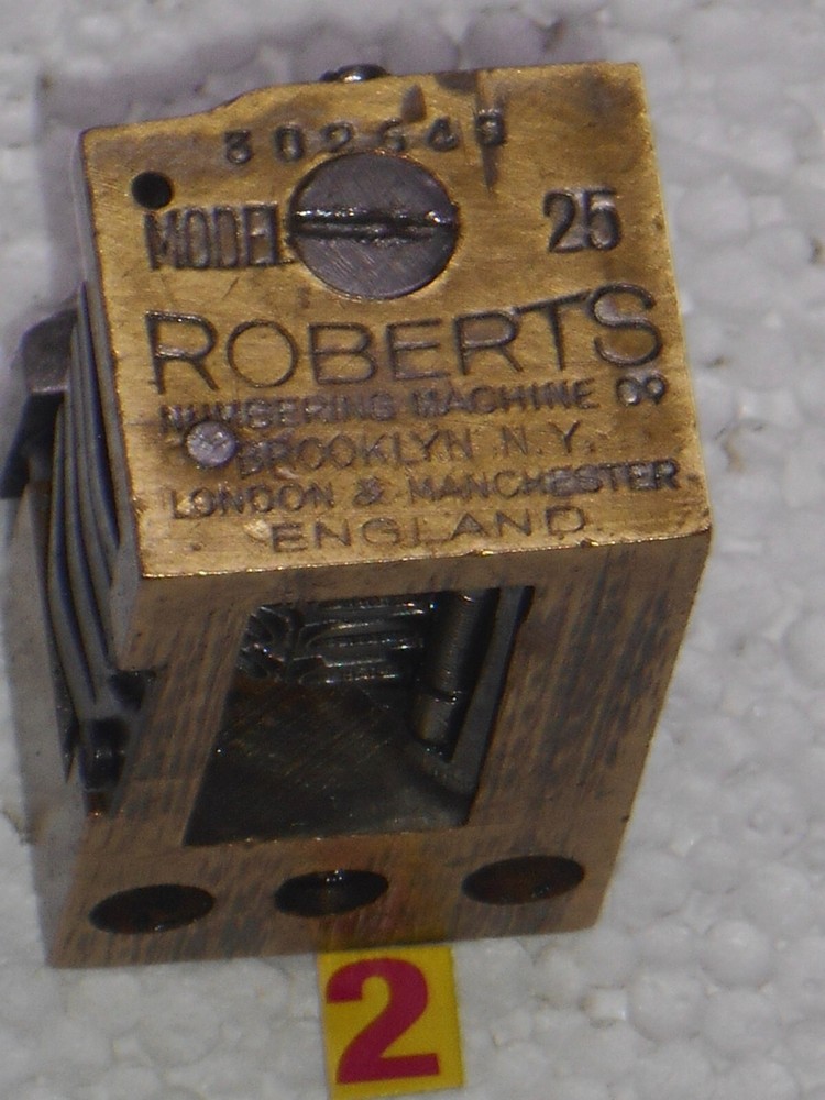 Roberts Reverse letterpress numbering machine | 2
