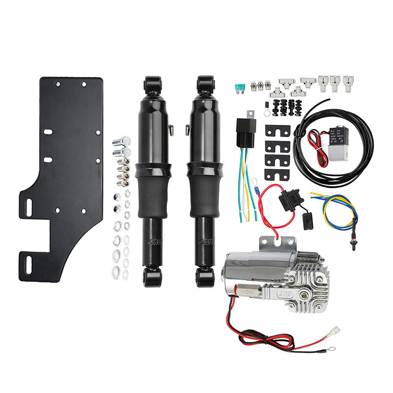 Rear Air Ride Suspension Kit Fit For Harley Road King Electra Street Glide 94-24