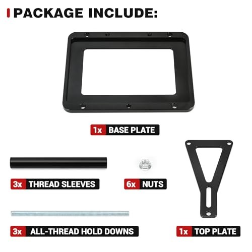 Battery Tray Hold Down Bracket Battery Relocation Kit Trunk for Optima black