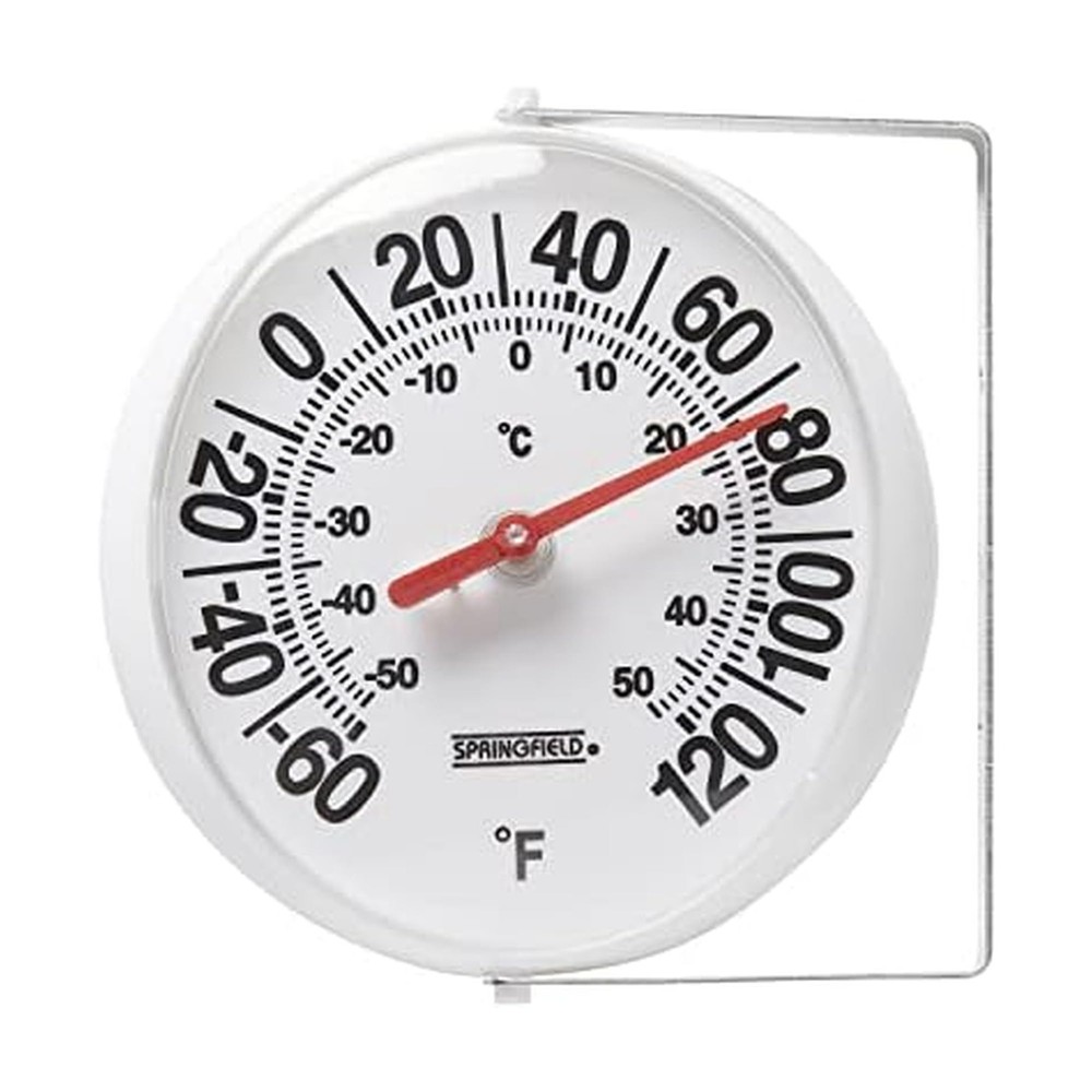 Springfield Big and Bold Thermometer with Mounting Bracket, One Size, White
