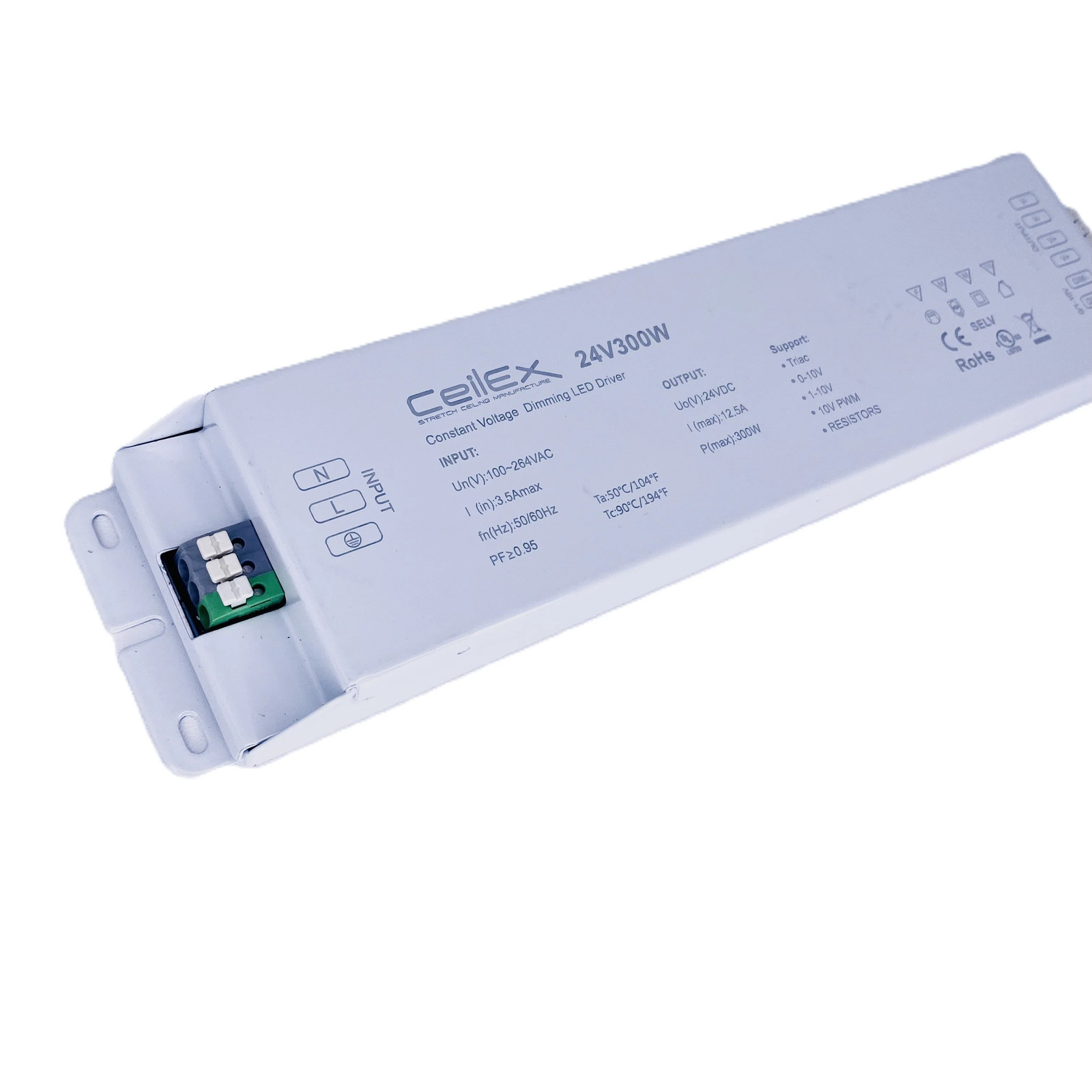 Dimmable TRIAC LED Driver 24V 300W IP20 Power Supply Transformer + UL Listed