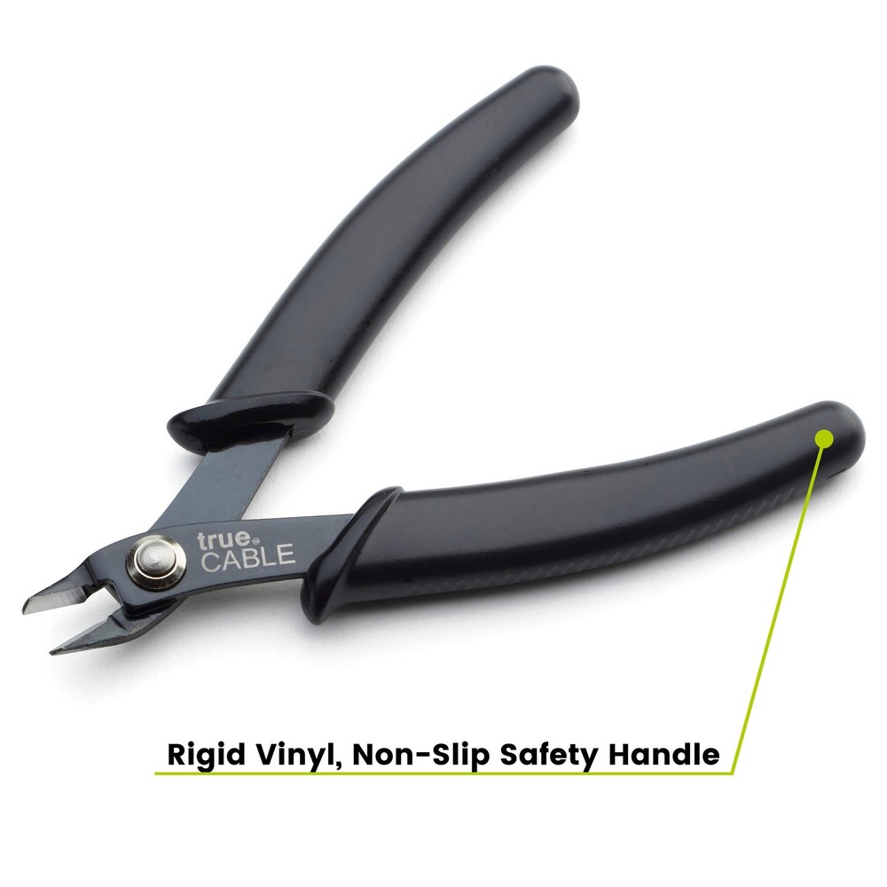 trueCABLE Precision Sharp Flush Cutter, 1 Pack, Wire Cutting Pliers for Black
