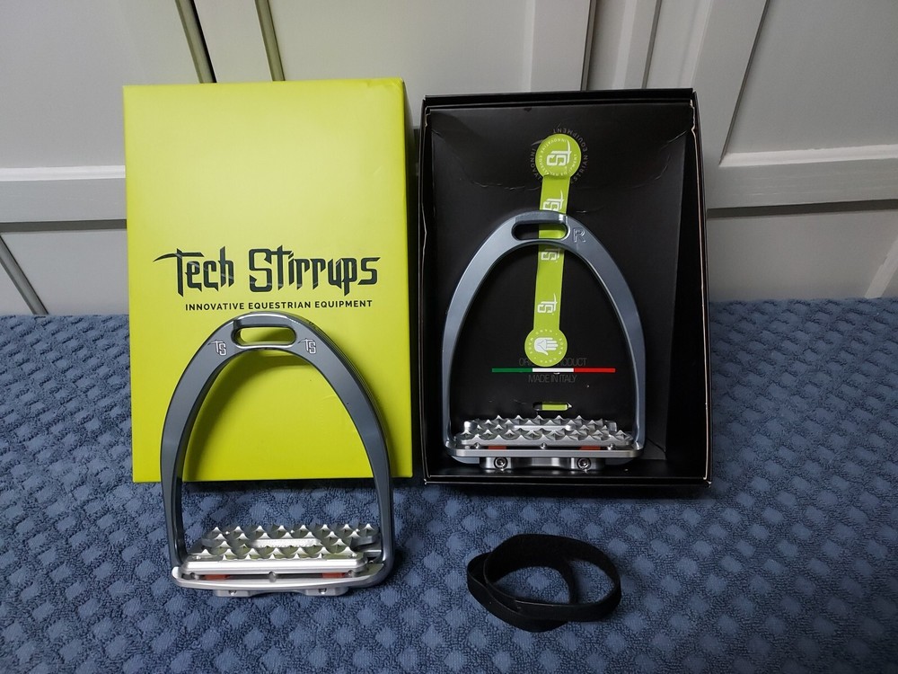 Tech Siena PLUS Shock Absorbing Stirrups Jumping Cross Titanium