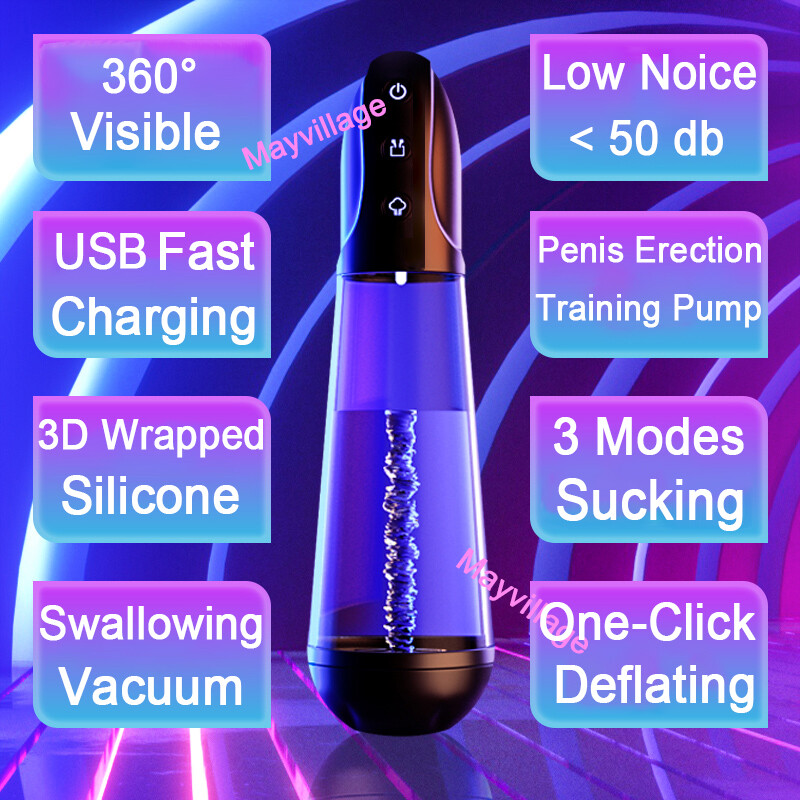Penis Vacuum Sucking Pump Enhancer Male Masturbaters Enlarger Growth Cup Stroker