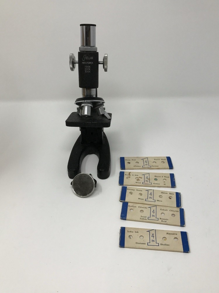 Vintage stellar microscope with kit.