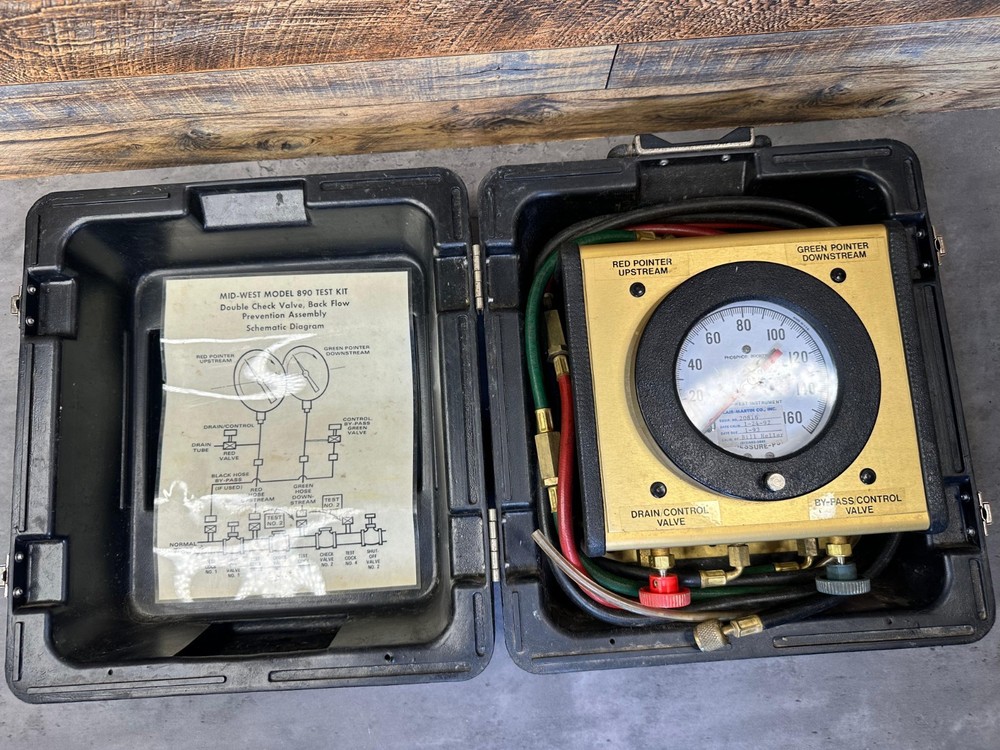 MID-WEST 890 Test Kit Double Check Valve, Back Flow Prevention Assembly