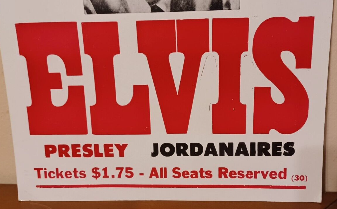 Rare ELVIS PRESLEY Memorial Auditorium Buffalo NY April 1 ,1957 Concert Poster