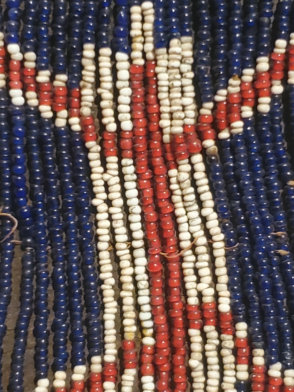 Antique OLD Native American Indian beaded warrior tacked belt Nez Perce 19th c.