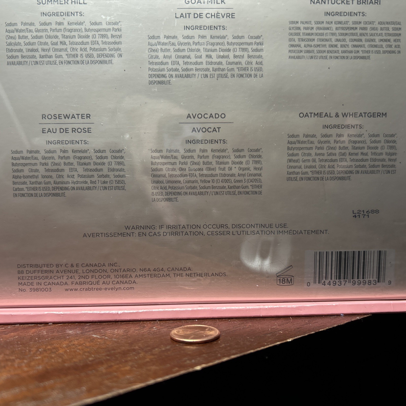 CRABTREE & EVELYN Heritage Triple Milled Soap 9 x 3.5oz Bars NIB