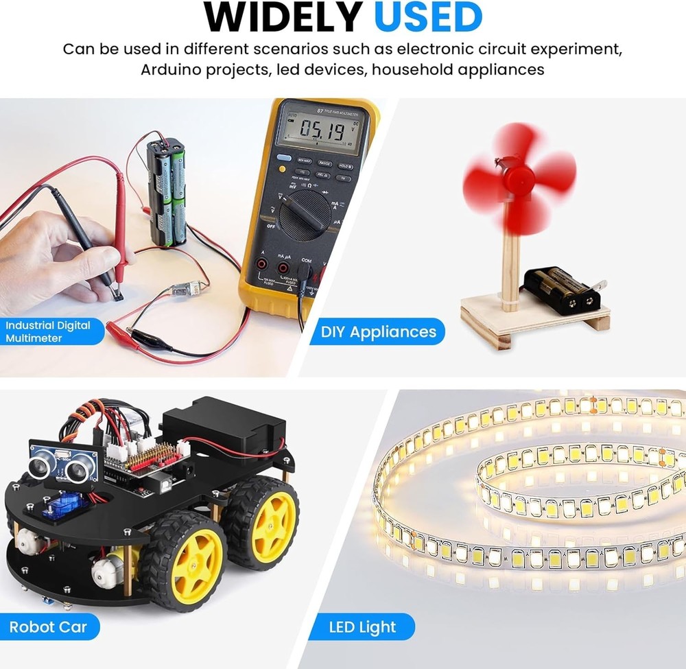 Durable 2X AA Battery Holder with I Type Snap Connector - 3 Volt Power Solution