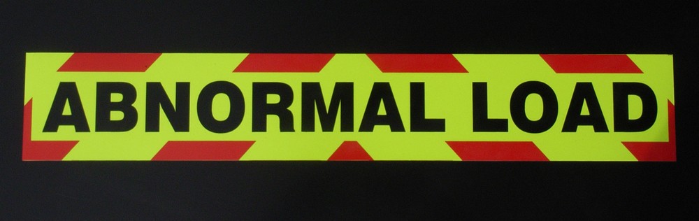 Abnormal Load Fluorescent Magnetic Warning Sign (Medium 900mm)