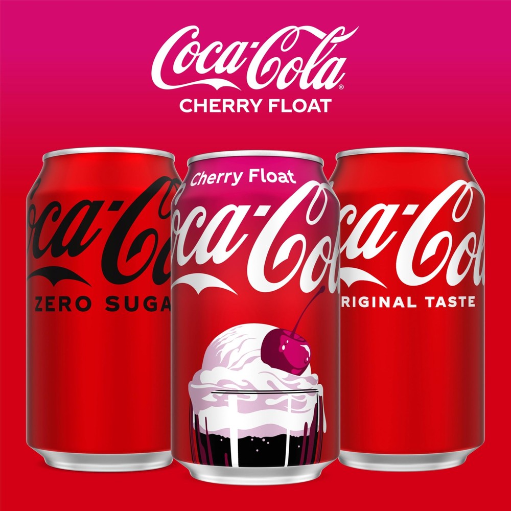 Coca-Cola Cherry Float Soda Soft Drink Cans, 12 fl oz, 12 Pack