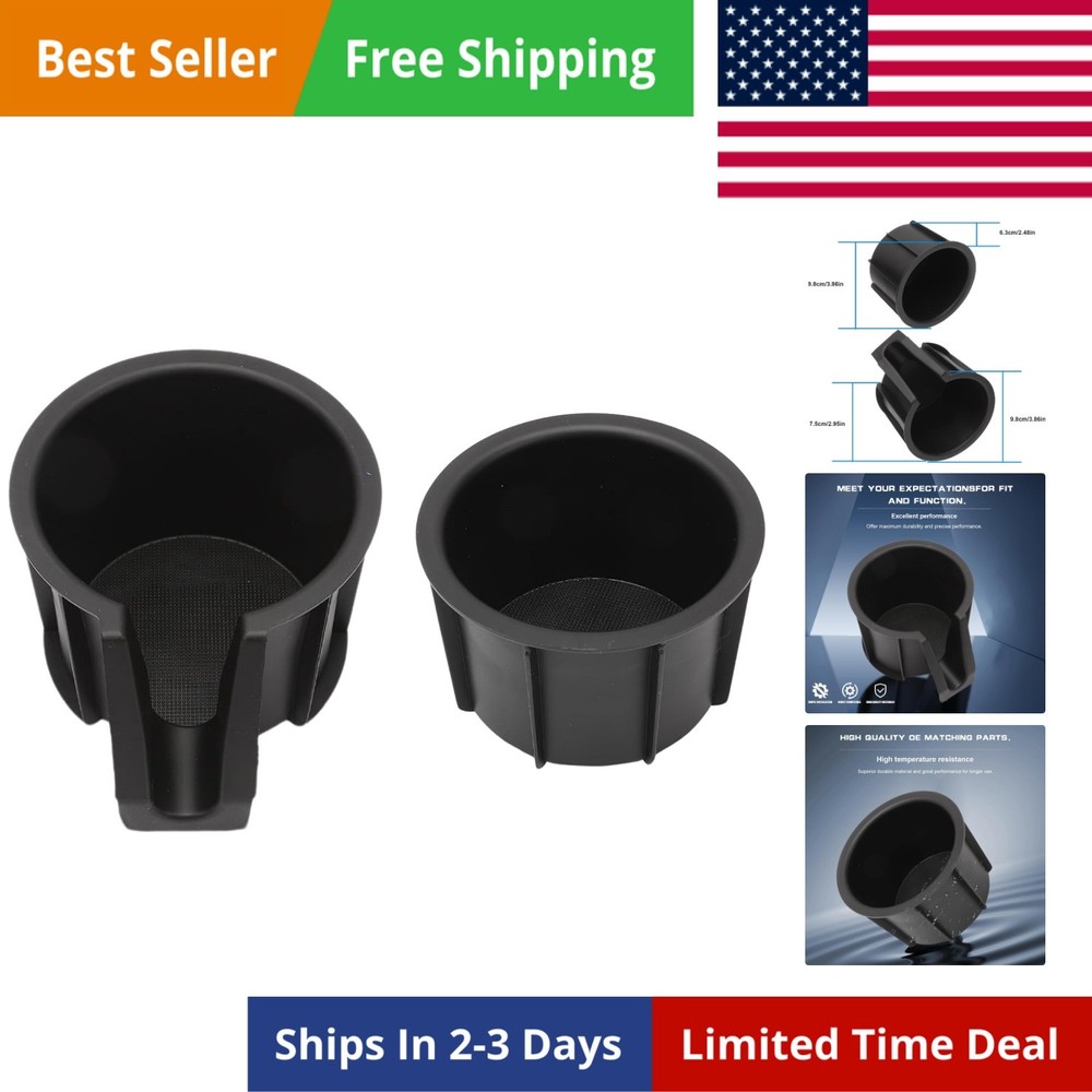 2PCS Cup Holder Center Console Inserts Compatible for 4RUNNER 2014 2015 2016 ...