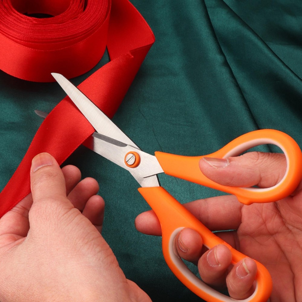 24 Black Scissors Bulk, 8" All Purpose Scissors Pack - Thick Sharp Shears for...