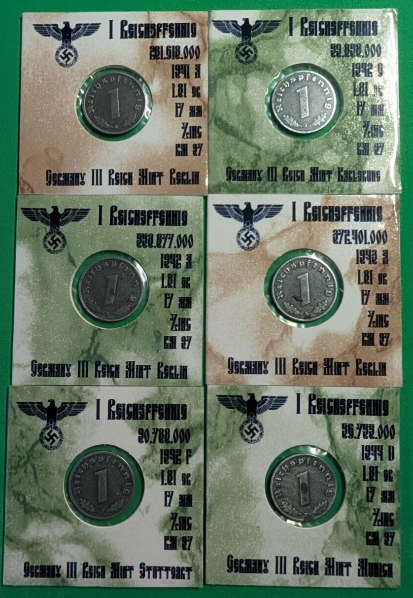 💰 1941 - 1944 Germany 1 Reichspfennig - Zinc coin - WWII  - 1 coin