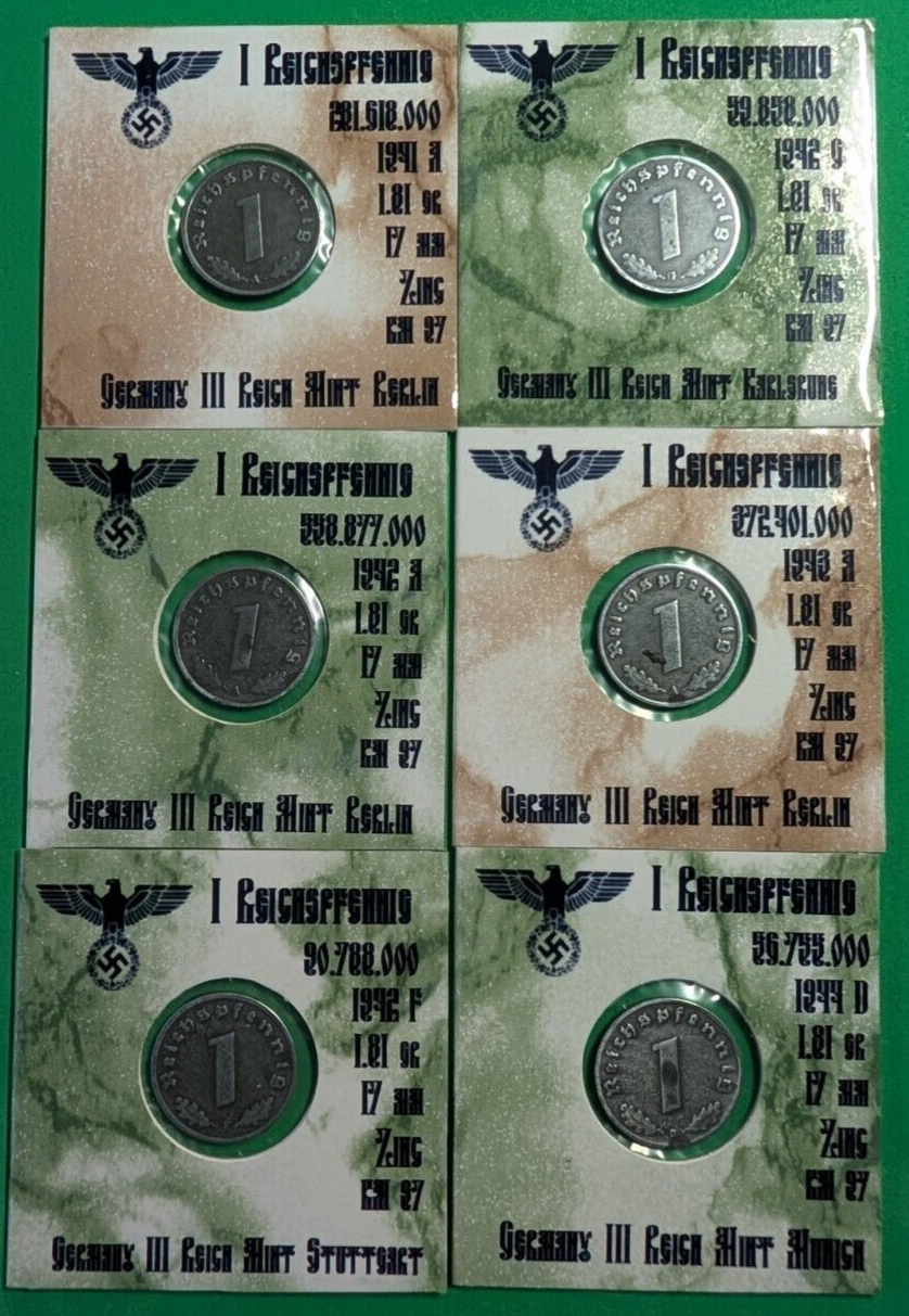 💰 1941 - 1944 Germany 1 Reichspfennig - Zinc coin - WWII - 1 coin