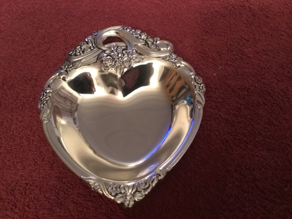 Silver Plated Heart Shaped Dish