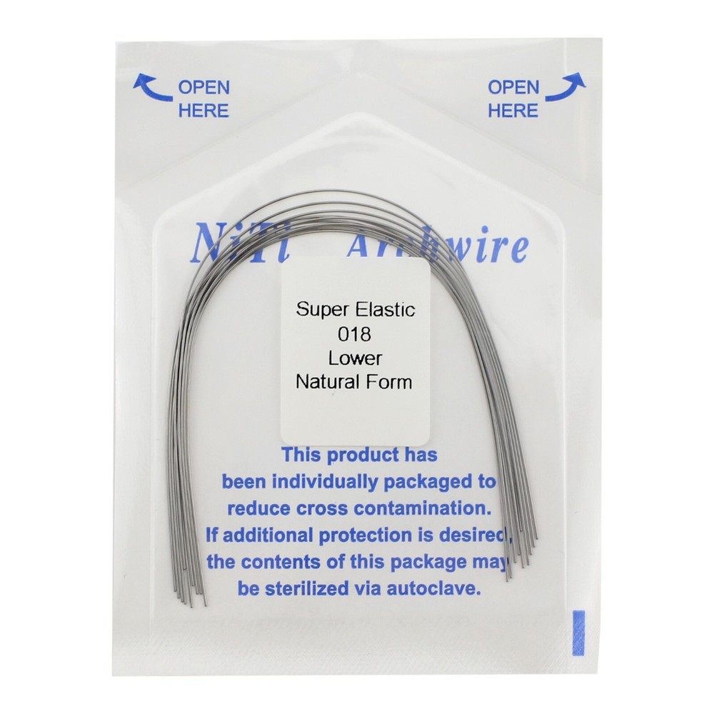 100PCS Dental Orthodontic Niti Arch Wire Rectangular Round Natural Upper Lower