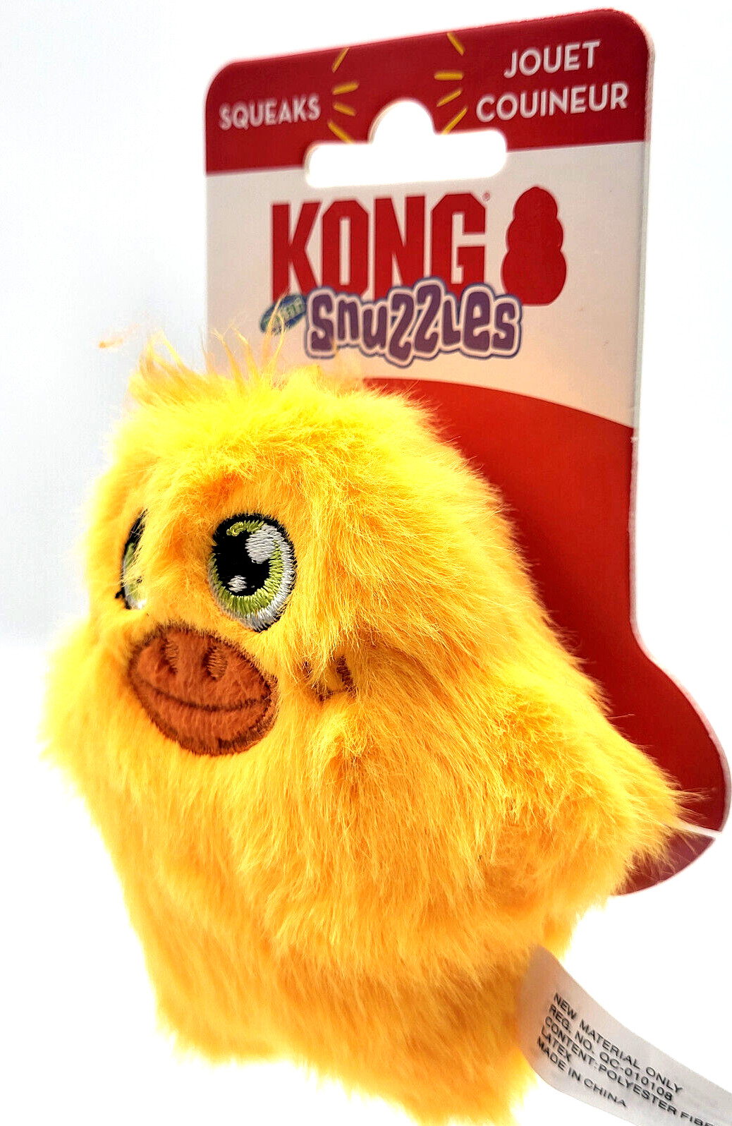 KONG Snuzzles Mini (3pk) Duck-Frog-Pig XS Squeaky Soft Plush Dog Toy 4"