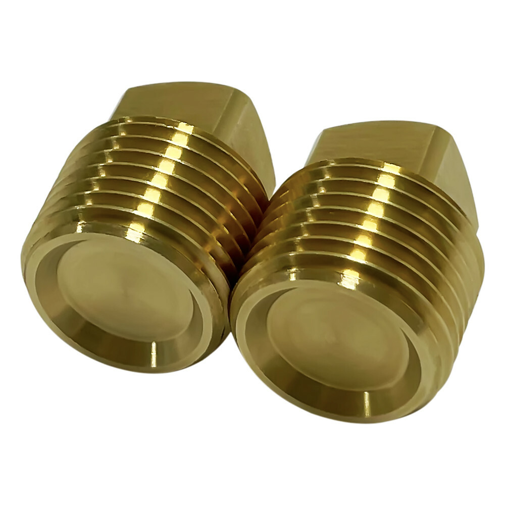 NEW 2 PACK 1/2" NPT Solid Brass Boat Hull Spare Garboard Drain Plug-
