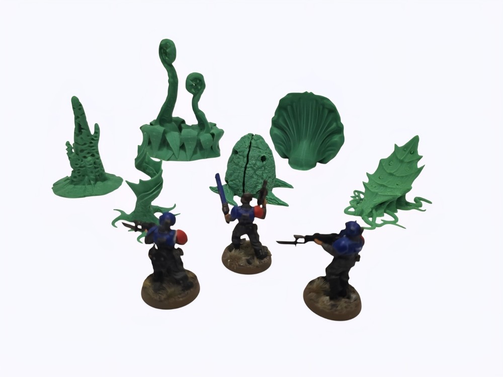 3D Printed Tabletop War Terrain Alien Plants Set D Perfect For 40K / Kill Team