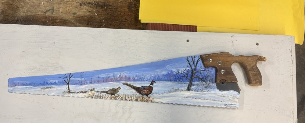 Hand Painted Saw