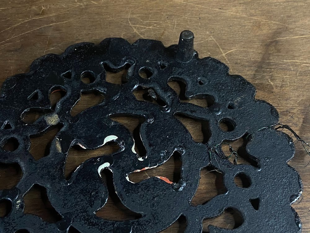 Cast Iron Trivet with Hearts