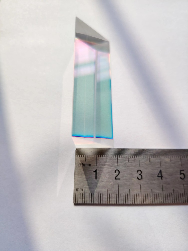 2PCS 18x18x65mm Triangular Prism Optical Studnt Physics Experiment Teaching Tool
