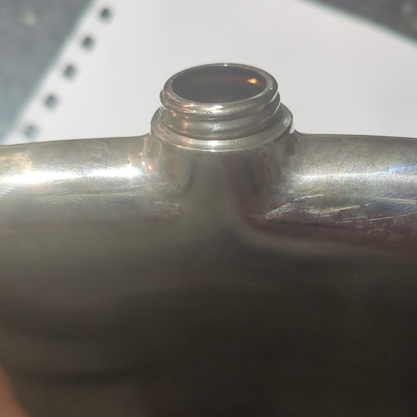 VTG Wallace STERLING SILVER 8oz Flask. Monogrammed "KSG" Unique Piece 195 grams