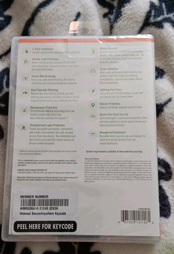 Webroot Secure Anywhere Internet Security 2006-2017 NEW, Sealed