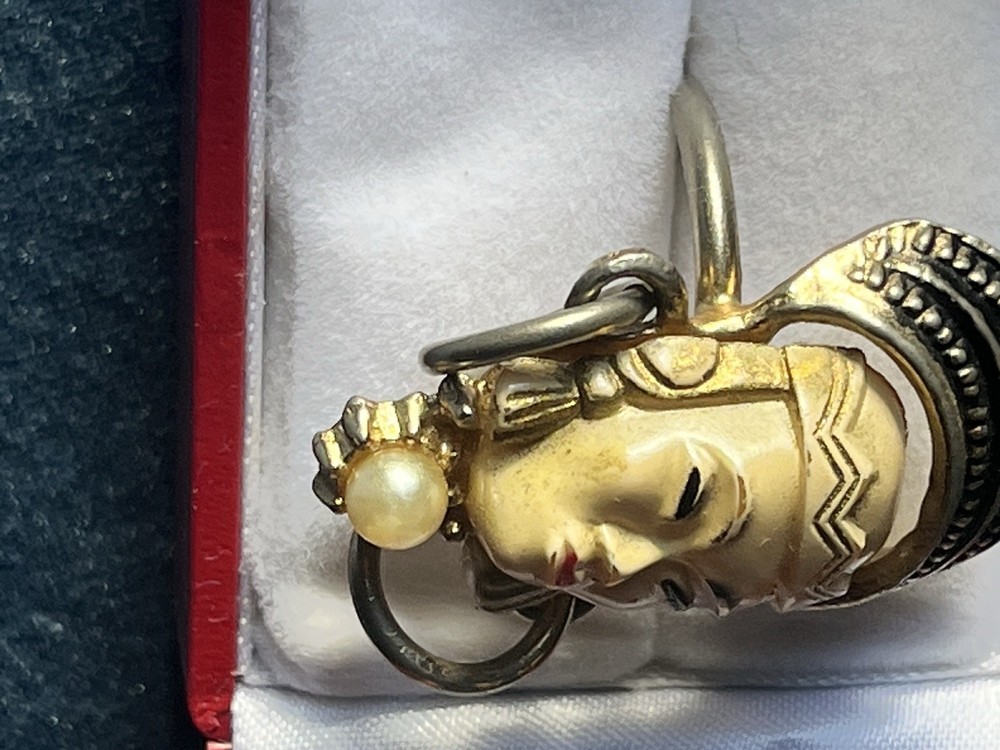 Vintage Unsigned Selro Asian Princess Ring Size 4 1/2