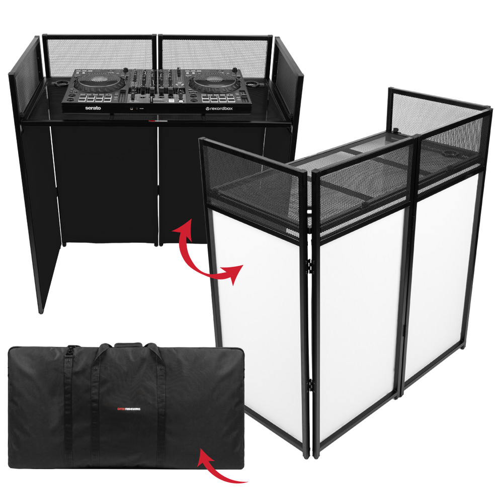 Gator Frameworks DJ Series Performance Facade with Carrying Bag, Foldable Booth