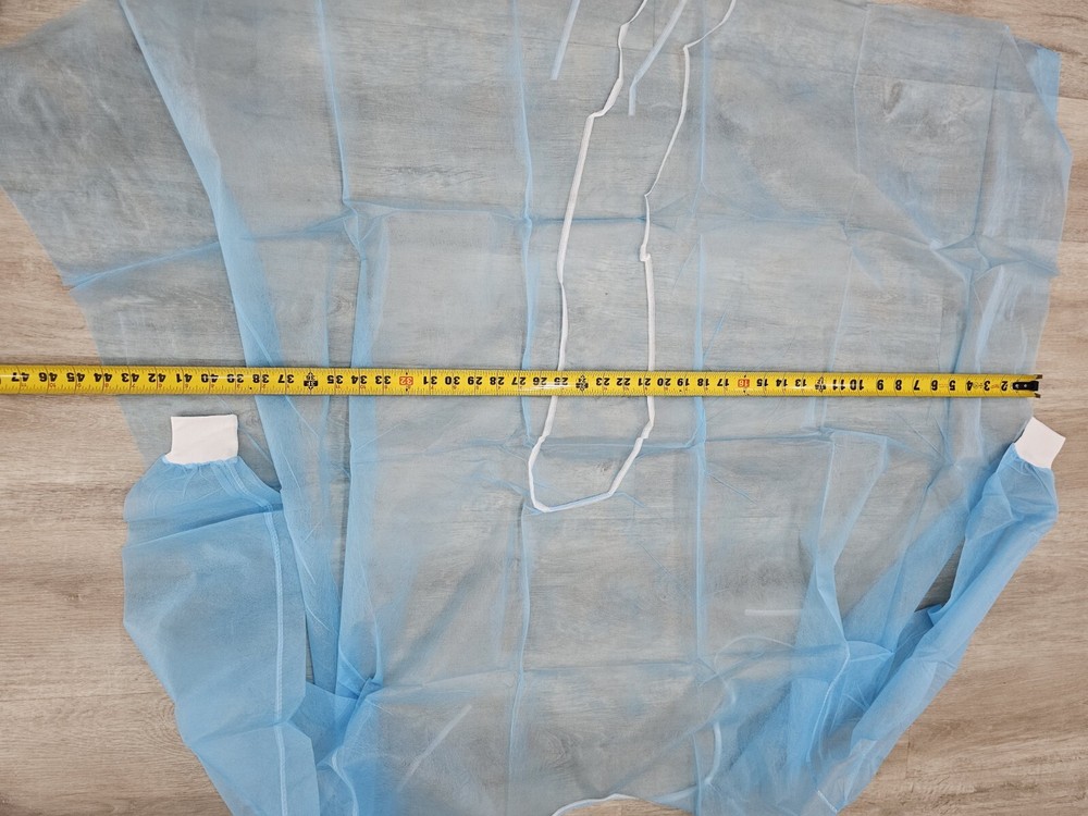 Nonwoven Pp Isolation Gown Disposable, 100 PACK