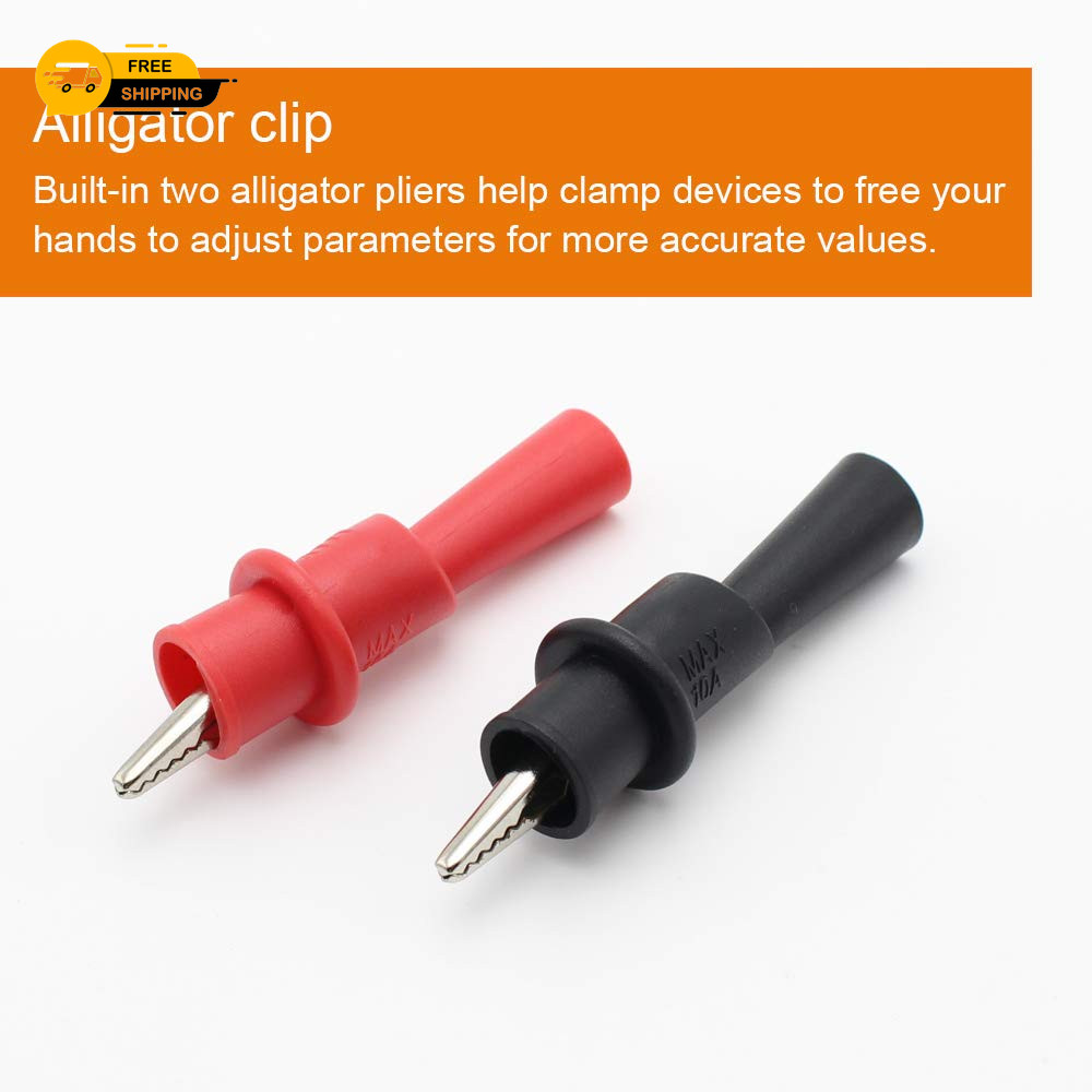 Silicone Multimeter Test Leads Kit Precision Sharp Probe Test Lead 1000V 20A Go