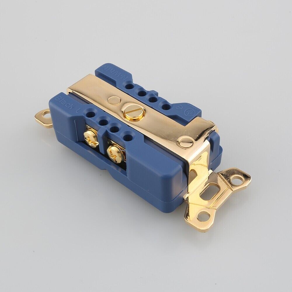 OFC Pure Copper US AC Receptacles Wall Duplex Power Distributor Outlet Socket