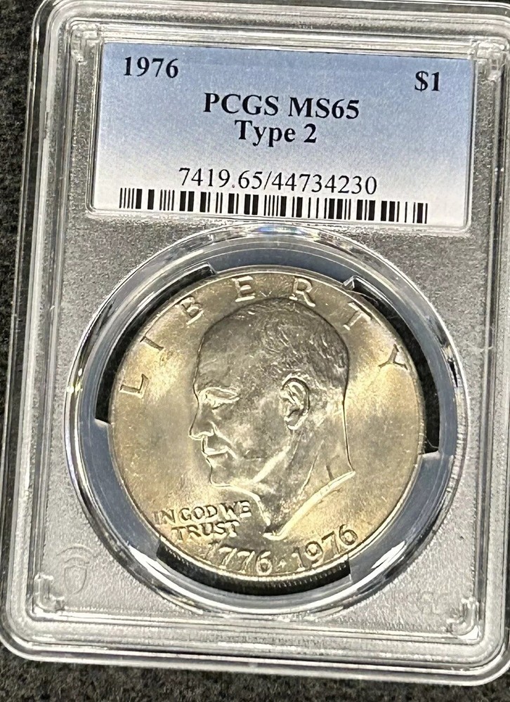 1976-P Type 2 PCGS Grades MS65 Eisenhower Ike Dollar