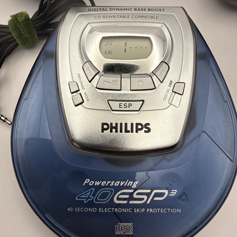 Philips Powersaving 40 ESP3 Personal CD Player 40 Second Skip Protection AZ-9103
