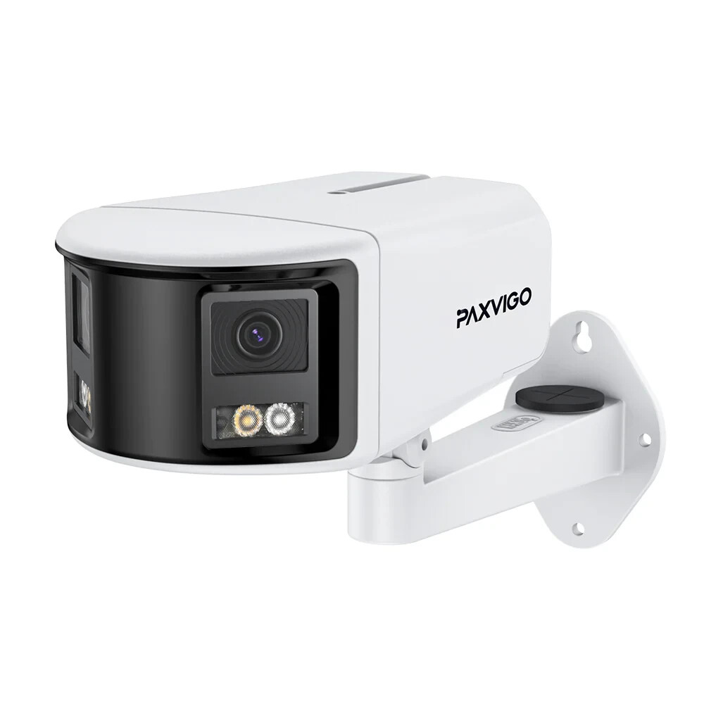 Paxvigo EBF810 -4K UHD Dual-Lens Panoramic Outdoor PoE Bullet IP Security Camera