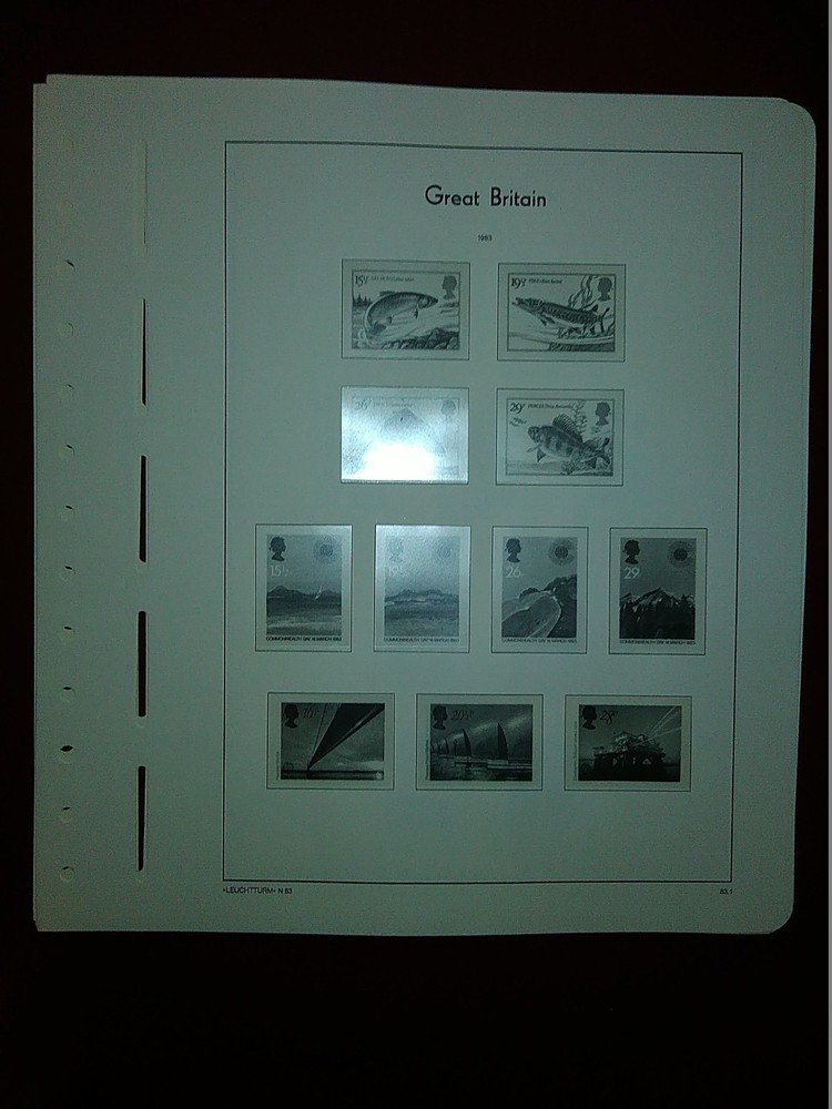 LIGHTHOUSE Commemorative Hingeless album pages Great Britain 1980-85 Used 85.02