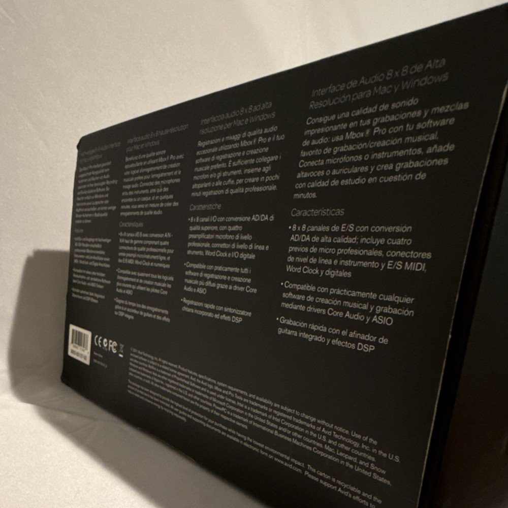 Avid Mbox Pro - High Resolution 8x8 Audio Interface, Never Used