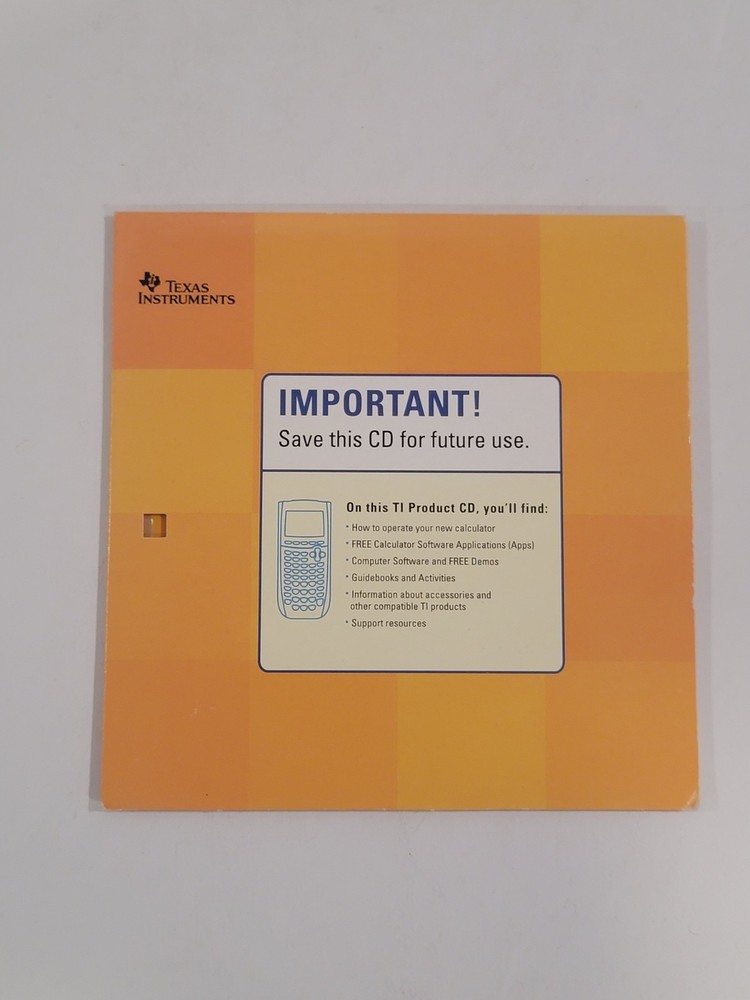 TEXAS INSTRUMENTS TI Graphing Product V. 1.2 PC Software CD-ROM
