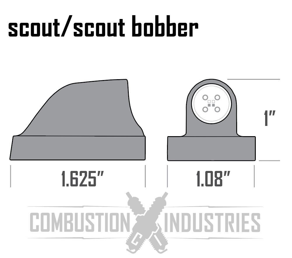Micron RED LED Turn Signals Indicators Indian Scout/Rogue/Scout Bobber