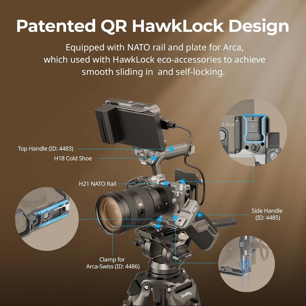 SmallRig FX3 / FX30 HawkLock Quick Release Camera Cage Kit for Sony FX3 / FX30