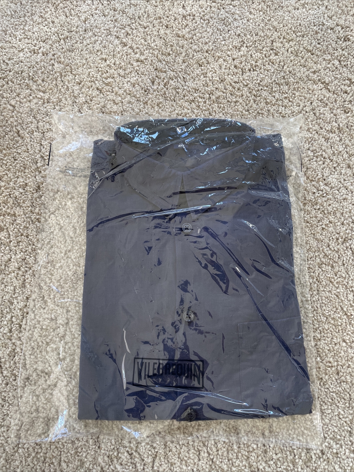 NWT Authentic Vilebrequin Long Sleeve Shirt - 100% Linen - BOYS - 8 Years - BLUE