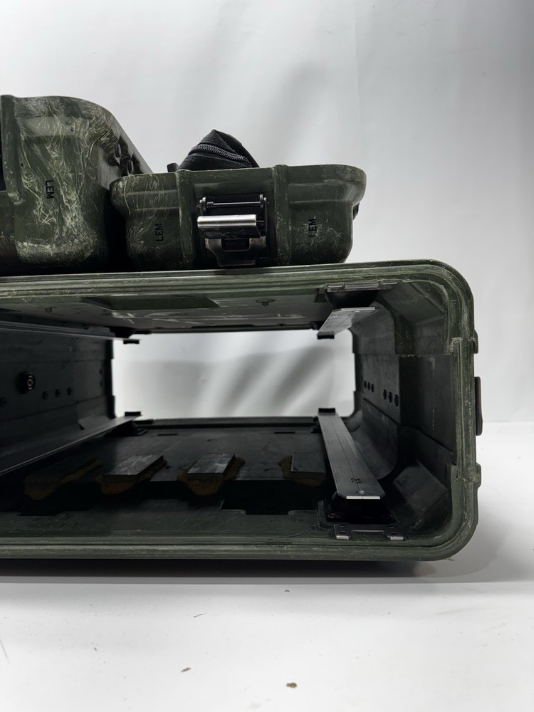 Rackmount 03U x24 General Dynamics Slide Out Composite Rack ShockMount Hard Case